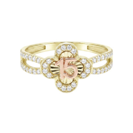 ANILLO DE XV ORO 10K #7