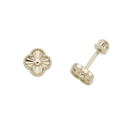 BROQUEL DE TRÉBOL ORO 14K