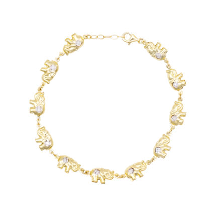 PULSERA DE ELEFANTES ORO 10K