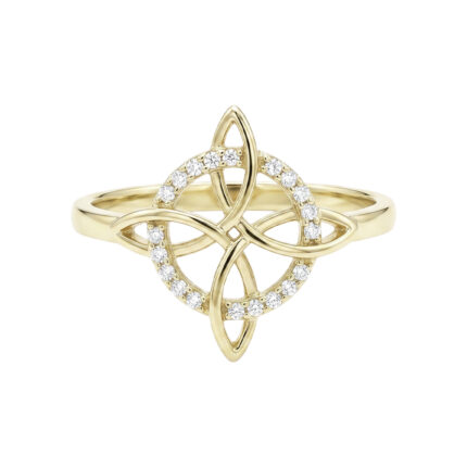 ANILLO DE NUDO DE BRUJA ORO 14K #7