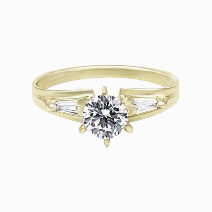 ANILLO SOLITARIO ORO 14K #8.5