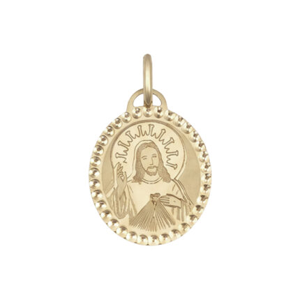 MEDALLA JESUS DE LA DIVINA MISERICORDIA ORO 10K