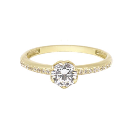 ANILLO SOLITARIO DE ORO 14K #7